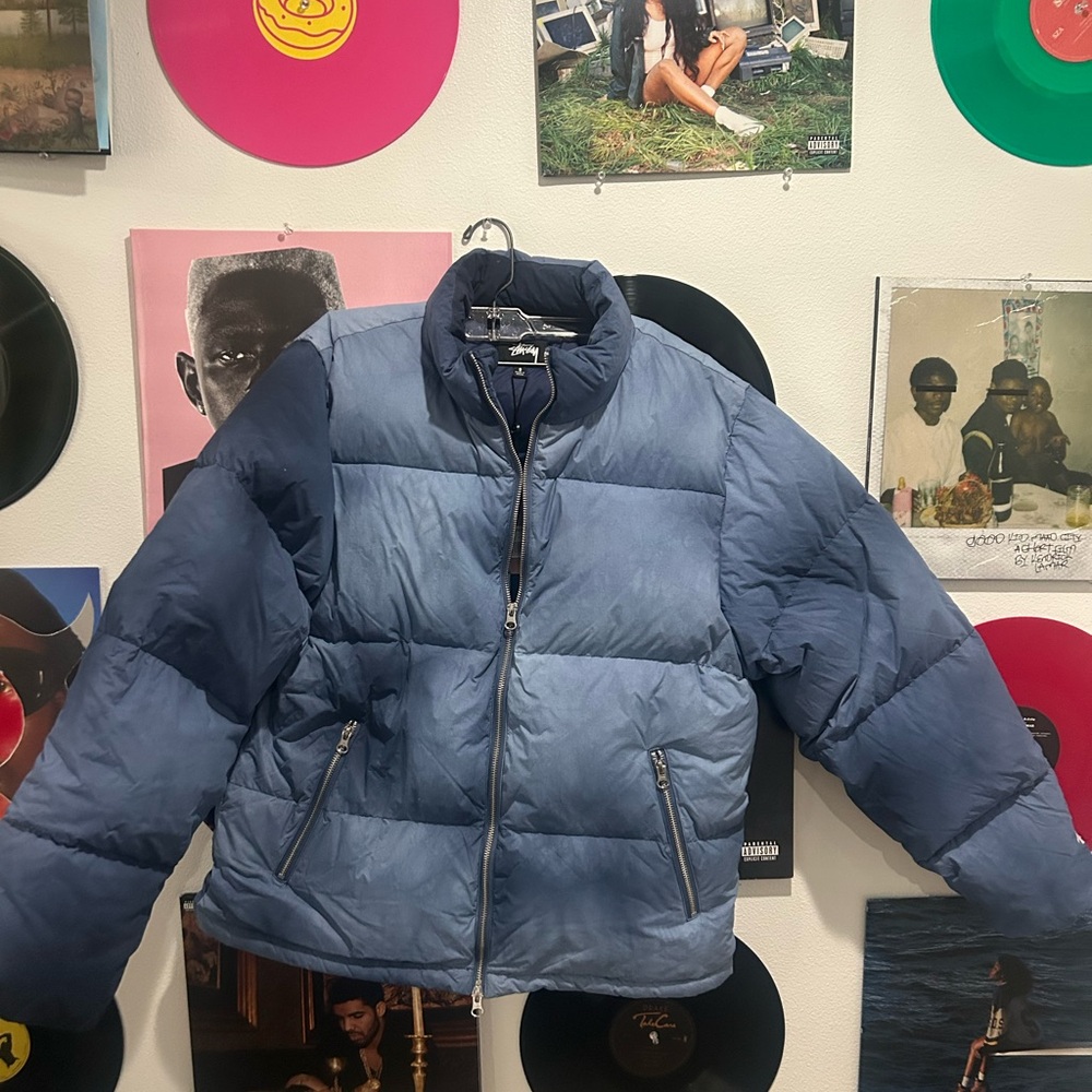 Stussy Light Blue Quilted Jacket